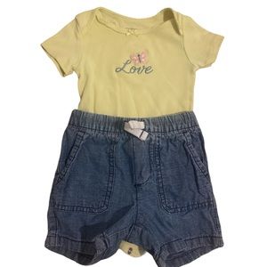 CARTERS Baby Girl Outfit Set 6 Months